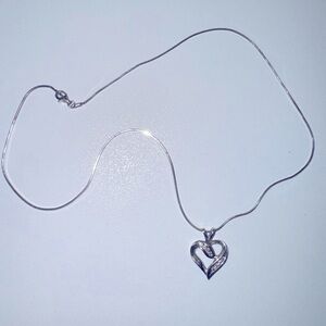 Kay Jewler's Diamond White Gold Heart Necklace